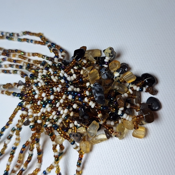 Ann N Eve Exquisite Southwestern Beaded Collar Necklace - Picture 7 of 8